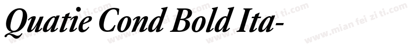 Quatie Cond Bold Ita字体转换